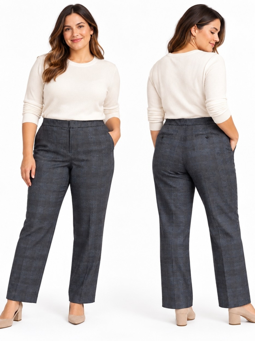 Pendleton Size 12 Virgin Wool Plaid Trousers Contemporary Casual Quiet Luxury Cl
